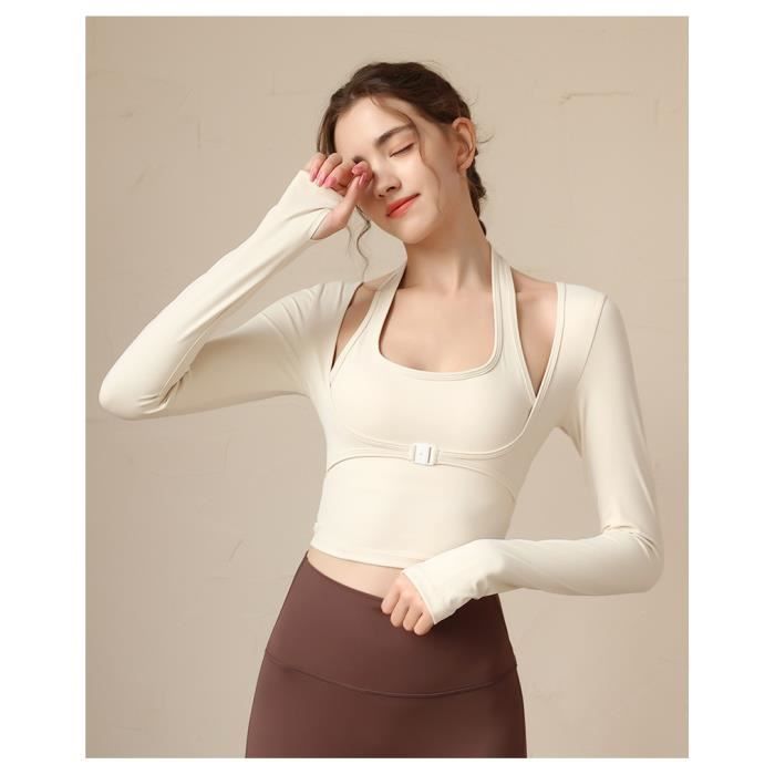 T-Shirt Sport Femme Fitness Manches Courtes Maille Séchage Rapide