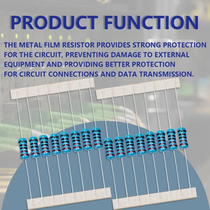 30 Résistances Film Métal 0.3 Ohm 1W - Tolérance 1%, 5 Bandes - Pour Projets électroniques DIY - 8