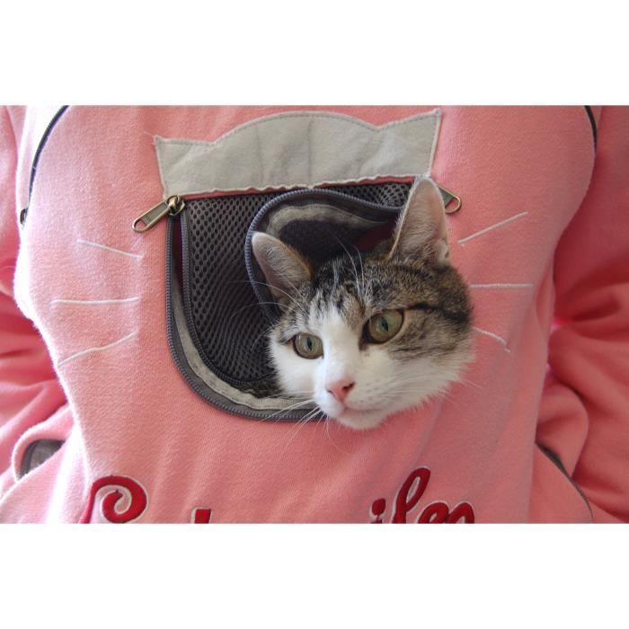 Pull kangourou poche pour chat CatySmile Lifestyle Cdiscount Animalerie