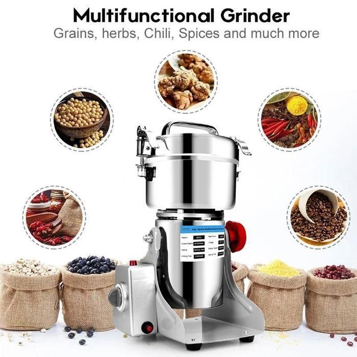 Moulin à Graines Et Épices Électrique 3000W - Broyeur Inox 800g - Pour Cuisine Maison