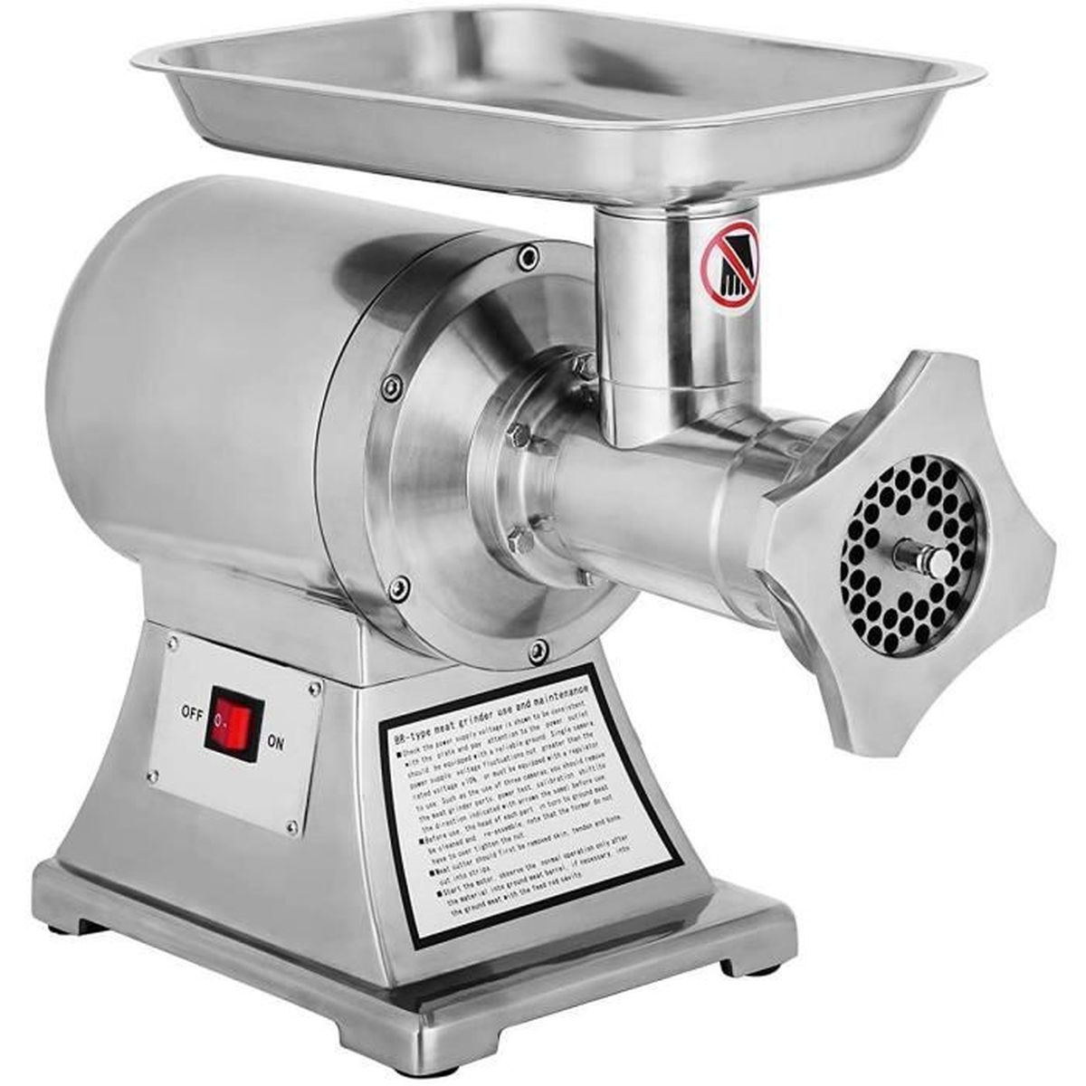 220V Hachoir à Viande Electrique Inox Hachoir Professionnel Parfait