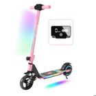 ELSCOOT Trottinette électrique Enfants Avec Amortisseurs- Néons colorés - 130W - Pliable Scooter - écran LCD - aux 6-12 ans - Rose