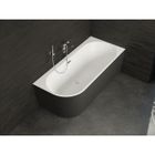 Baignoire semi-îlot murale CAPRI Noire Mate Droite 170x76cm, by SPALINA