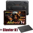 Blackview Active 8 Pro Tablette Incassable 10.36" 2.4K FHD+ 24Go+256Go 22000mAh(33W) G99 48MP+16MP Android 14 Orange Avec Clavier K1