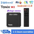 DQIDIANZ Tanix NEW Boîte de télévision intelligente Android 11 W2 Amlogic S905W2 TV BOX 2go 16go double Wifi, BT, lecteur multimédia Box TV