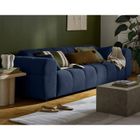 LISA DESIGN Ray - canapé droit 3 places en tissu texturé - Bleu