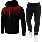 MISSMAO Survêtement Homme Ensemble à Capuche et Pantalon de Sport Jogging Survêtement Deux Pièces Sport Ensemble,Noir