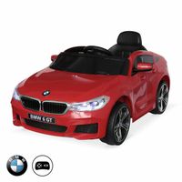 BMW Série 6 GT rouge. voiture électrique pour enfants 12V 4 Ah. 1 place. avec autoradio et télécommande