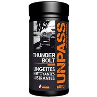 UNPASS Boite de 80 lingettes nettoyantes lustrantes - Thunder Bolt