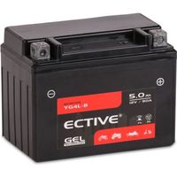 ECTIVE 12V batterie de moto 5Ah GEL YB4L-B DIN 50411