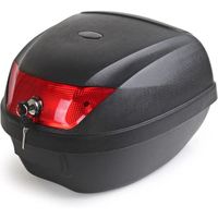 top case 36l noir mat plaque de montage coffre moto roller scooter quad porte-bagage verrouillable