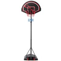 COSTWAY Panier de Basketball sur Pied Hauteur Réglable 170-230 cm avec Filets,Base Remplissable,2 Roues Intégrées,Panneau Arrière