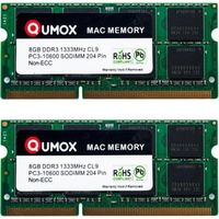QUMOX 16Go ( 2x 8Go ) 1333MHz DDR3 PC3-10600 - PC-10600 204 broches SO DIMM CL9 mémoire pour Apple Mac