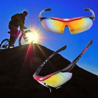 Usiful® UV400 lunette de soleil homme sport (rough et noir).Goggle. Lunettes de soleil polarisées avec 5 lentilles.