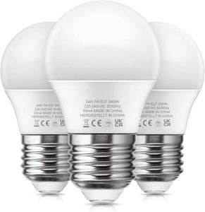 AMPOULE - LED Ampoule E27 LED, 7W G45 Blanc chaud 3000K, 60W Équ