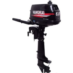 Moteur Hors-Bord 2.6 KW 3.6 CV 2 Temps 55 Cc – Refroidissement Eau, Démarrage Manuel, Idéal Pour Bateau De Pêche – Essence