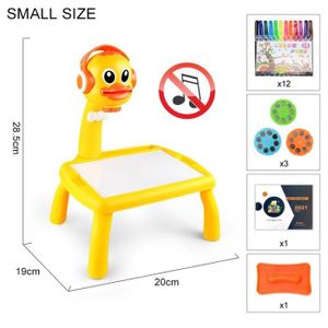 TABLE A DESSIN Dessin - Graphisme,Table projecteur de dessin pour enfants,pour tracer et dessiner,avec lumière et musique,jouets - Type Small Duck