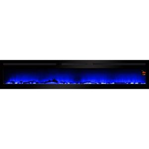 CHEMINÉE Chemin'arte - Cheminée électrique 2000W avec télécommande - Effet flamme ultra réaliste - Noir