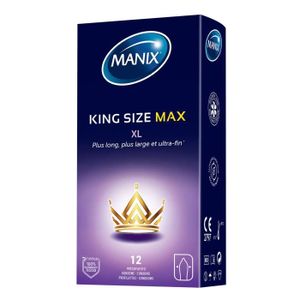 PRÉSERVATIF Preservatifs Manix King Size Max - Boite 12 préservatifs + 2 gratuits