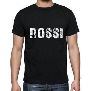 T-SHIRT Homme Tee-Shirt Rossi T-Shirt Vintage Noir