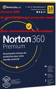 ANTIVIRUS À TELECHARGER Sans CB - NORTON 360 PREMIUM 2024 sans Abonnement 