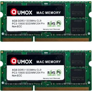 MÉMOIRE RAM QUMOX 16Go ( 2x 8Go ) 1333MHz DDR3 PC3-10600 - PC-