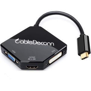 ADAPTATEUR AUDIO-VIDÉO  CableDeconn - Adaptateur multiport USB-C de type C