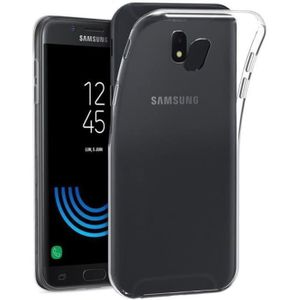 COQUE - BUMPER Coque Samsung Galaxy J3 (2017) Housse Transparente de Protection Fine en Silicone Ultra Mince, Etui Bumper Amortissant