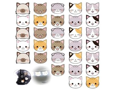 30 Autocollants Réfléchissants Pour Chat - Pour Vélos, Scooters, Casques (nuit) - Sécurité Et Décoration