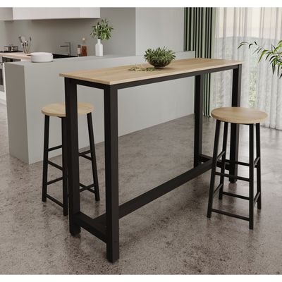 Table Haute De Cuisine Conforama Avec Banc Et 2 Tabourets - Bois - Occasion