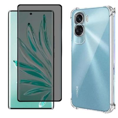 Kit Coque Silicone Transparente + Verre Trempé Pour Honor 90 Lite - Protection Complète