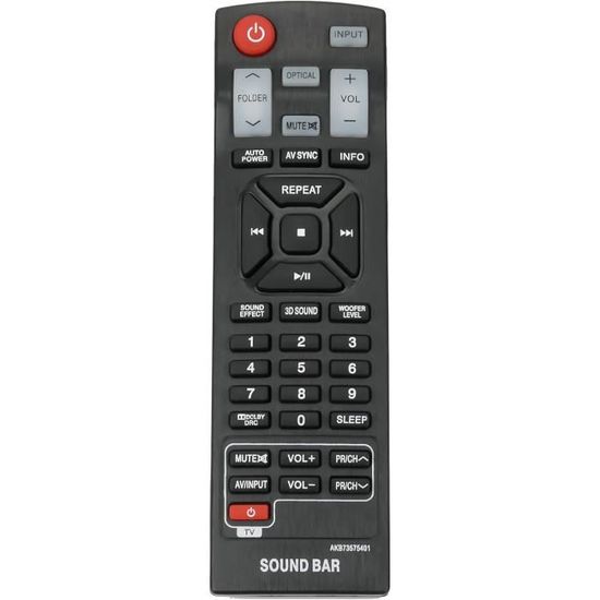 Telecomando Universale Sostitutivo Per Soundbar LG | Modelli NB2530, NB3530, NB4530 E Tanti Altri | Comodo Telecomando AKB73575421