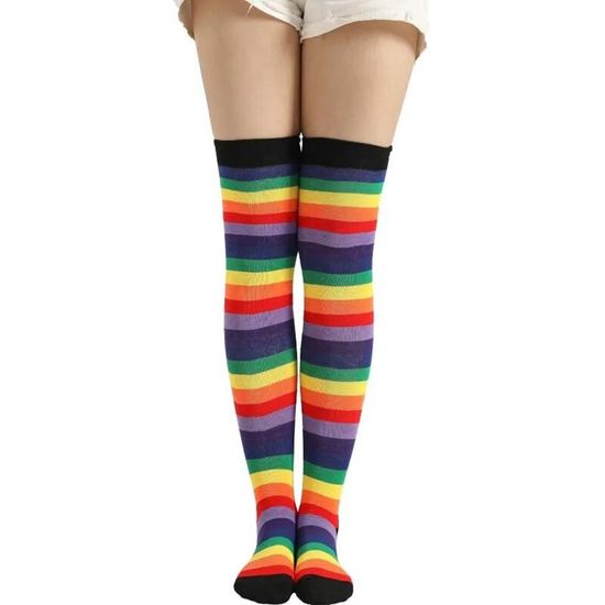 Jambières Tricotées Y2K Pour Femmes Et Filles - Style Harajuku Mignon - Longues Chaussettes Épaisses En Acrylique - Blanc Cassé