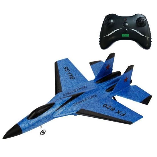 Risegun Avion RC SU-35 Prêt à Voler - EPP Léger - Télécommande 2.4GHz - Débutant - 100m