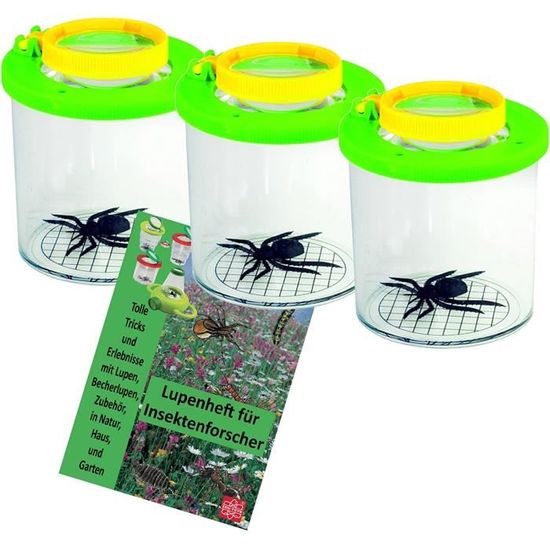 AMJKEJI Lot De 6 Loupes Loupes Pour Enfants - Avec Loupe 3/6x - Pince à