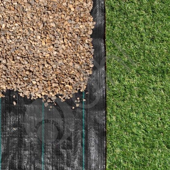 Bâche Anti-Mauvaises Herbes 2x5m 80 G/m² Ultra-Résistante - Tissu Géotextile Avec 10 Piquets & 10 Rondelles - Idéal Jardin, Allées, Terrasse