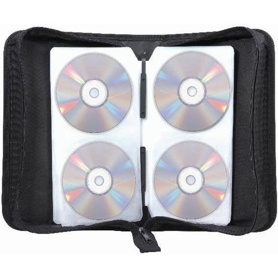 Pochette CD transport zippée 128 CD