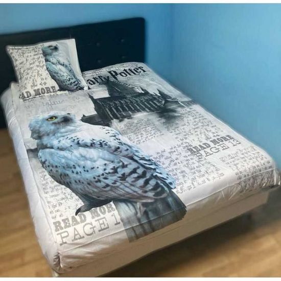 Housse De Couette Harry Potter 140x200cm + Taie 63x63cm - 100% Coton Blasons Maisons