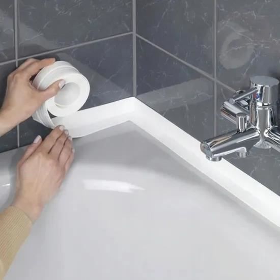Ruban d'étanchéité auto-adhésif en PVC, pour évier de salle de bain,  cuisine, douche