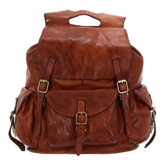 CAMPOMAGGI Cuir Sac à dos de loisirs Sac à dos pour