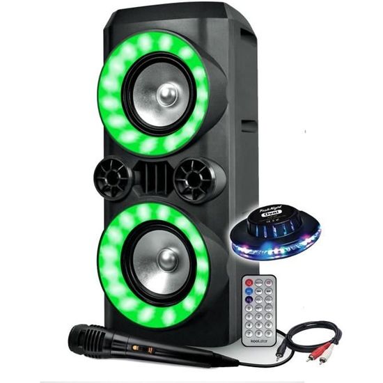 Enceinte Portable Ibiza FREESOUND400 400W - Bluetooth, LED RGB, Batterie - Pour Fêtes Et Extérieur