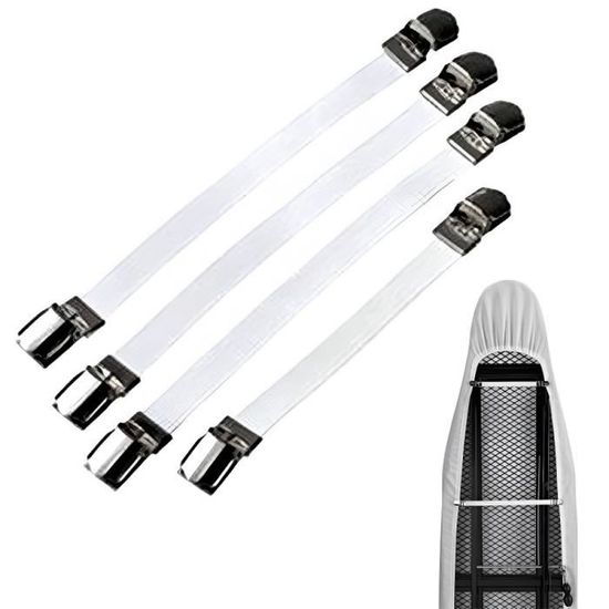 Attaches élastiques Pour Housse De Planche à Repasser – Lot De 4, Maintien Ferme, Facile à Installer