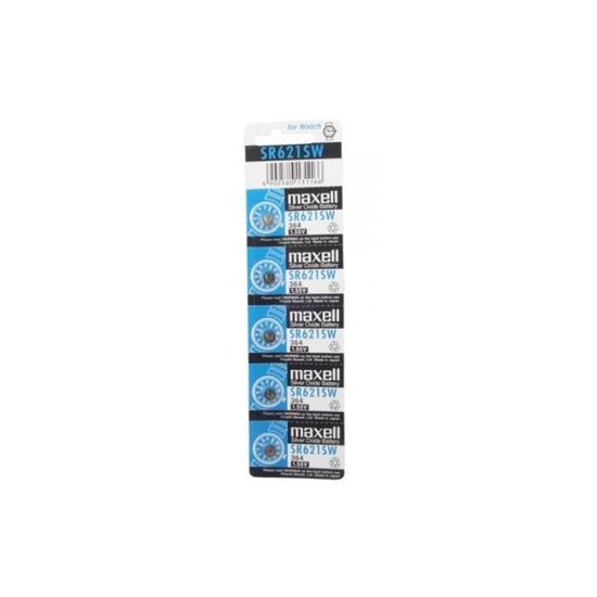 Maxell Piles Montre SR621SW X5 | Oxyde D'Argent | Compatible AG1, LR621, Etc. | Fabriqué Au Japon