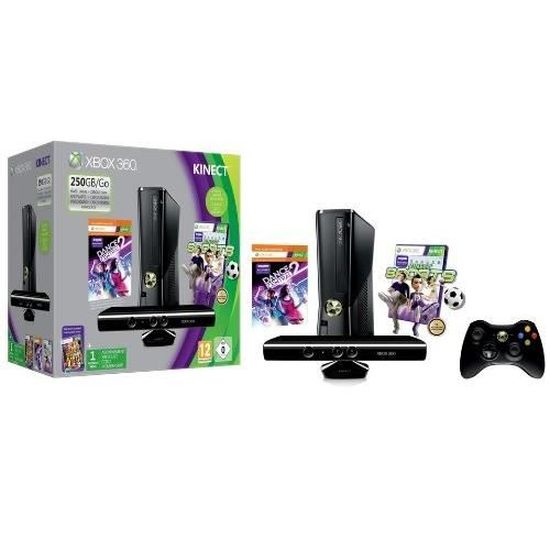 CONSOLE XBOX 360 250 GO + CAPTEUR KINECT + DANC… Cdiscount Jeux vidéo