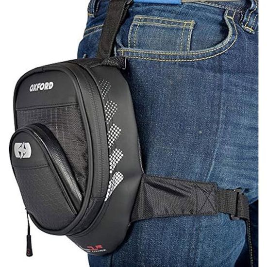 Sacoche De Jambe Moto Réglable – Imperméable, Tissu Oxford – Pour Homme, Activités Plein Air – Gris - 5