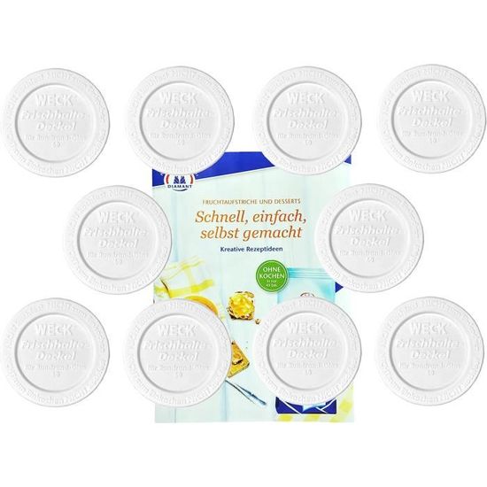 Bocaux en verre WECK - Lot de 24 - 290ml de haut - 1/5L - Couvercles