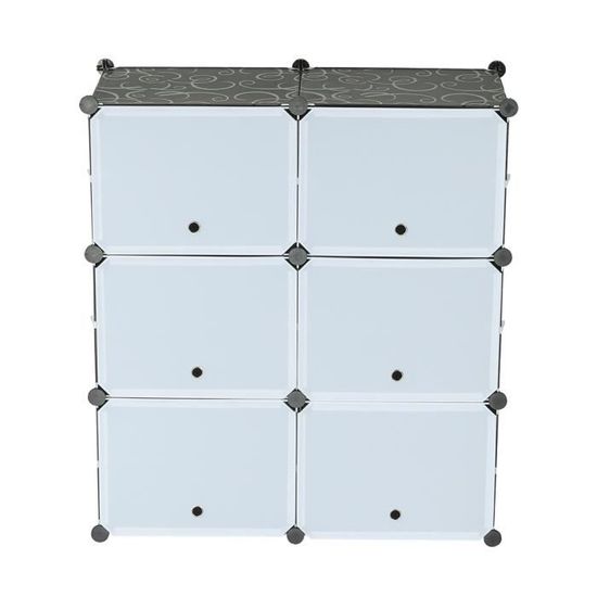 Étagère à Chaussures En Plastique Et Acier 60 X 1365 295 Cm Noir