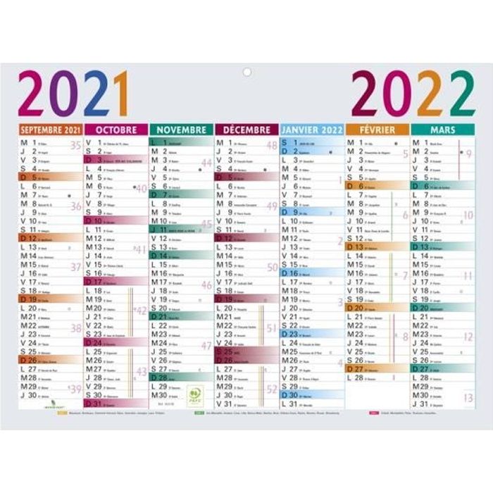 Calendrier 2021 en carton - Cdiscount