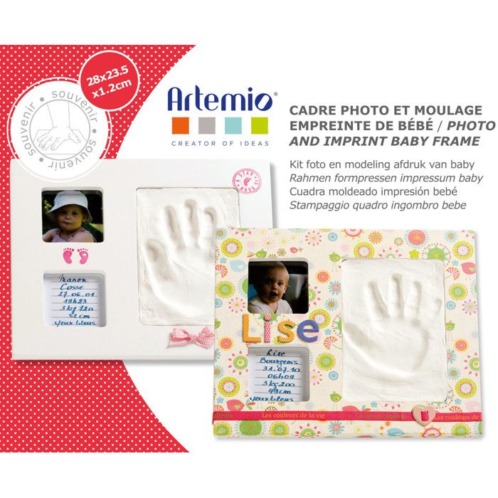 ARTEMIO Cadre Empreinte Bébé et Photo