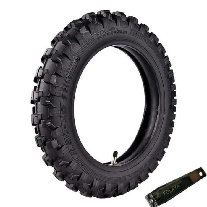 2.50 X 10 Knobby Pneu 2,5–10 Avant Pneu arrière W-Chambre à air TR4 pour Mini Dirt Bike CRF50 Pw50 Sdg107 50sx Morins Razor S HB964